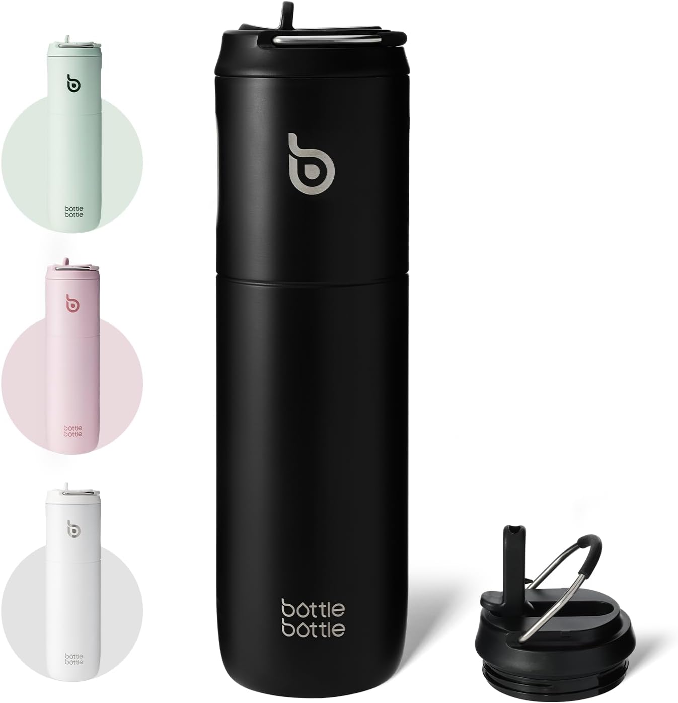 Isolierte Edelstahl Trinkflasche 750 ml mit Strohhalm – Auslaufsicher, BPA-frei, ideal für Sport und Reisen