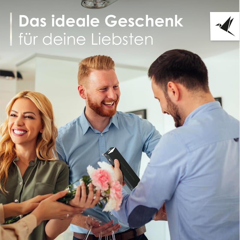 Edelstahl Weinkühlstab Set für Weißwein & Rotwein – Geschenk für Weinliebhaber