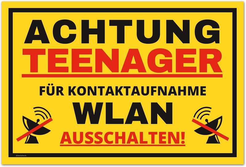 Jugendweihe Schild (30 x 20 cm) - Lustige Deko für Teenagerzimmer