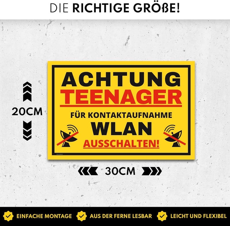Jugendweihe Schild (30 x 20 cm) - Lustige Deko für Teenagerzimmer