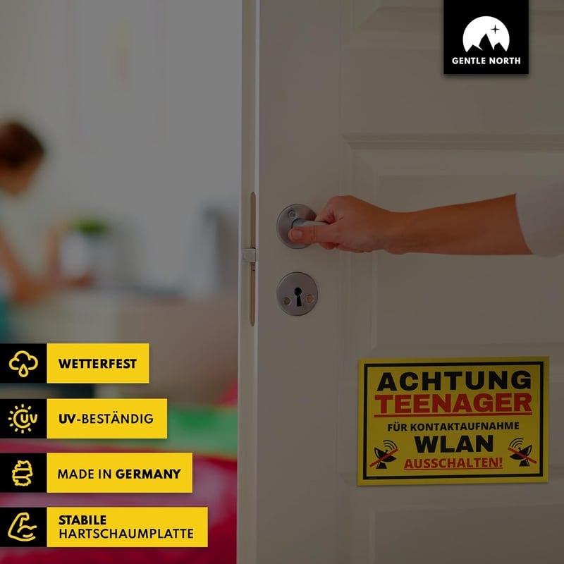 Jugendweihe Schild (30 x 20 cm) - Lustige Deko für Teenagerzimmer