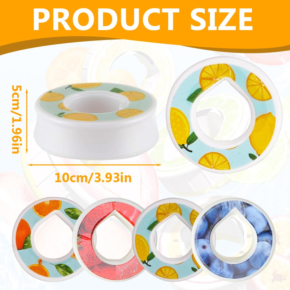 4er Set Aromawasser für Trinkflaschen – Erdbeere, Blaubeere, Orange, Zitrone