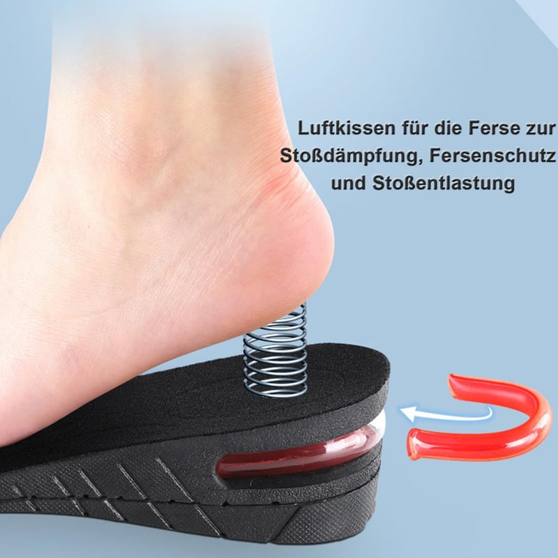 Höhenverstellbare Einlegesohlen mit Air Cushion für Männer & Frauen, 3-9 cm
