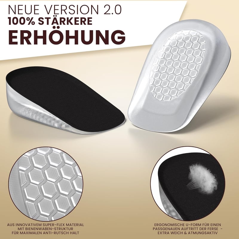 FERSENFREUND® Erhöhungseinlagen für Herren - 2,5 cm Fersenkeil