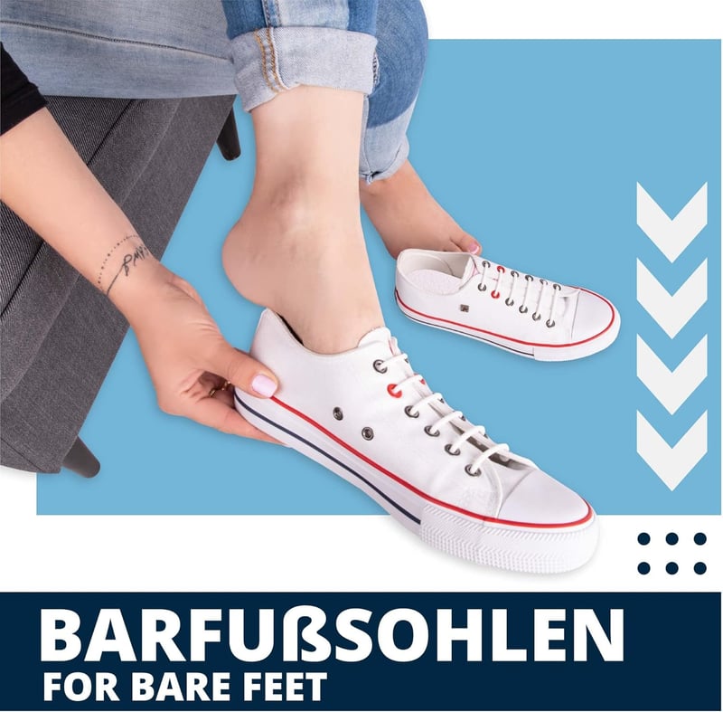 Baumwoll-Barfußsohlen mit Latexdämpfung für frische Füße (43)