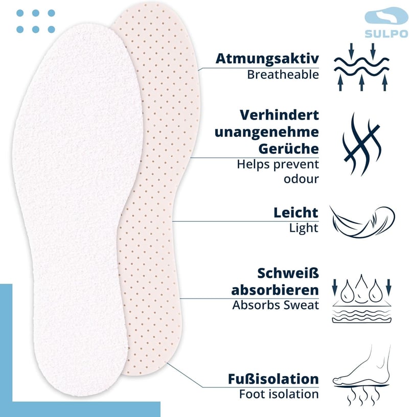Baumwoll-Barfußsohlen mit Latexdämpfung für frische Füße (43)