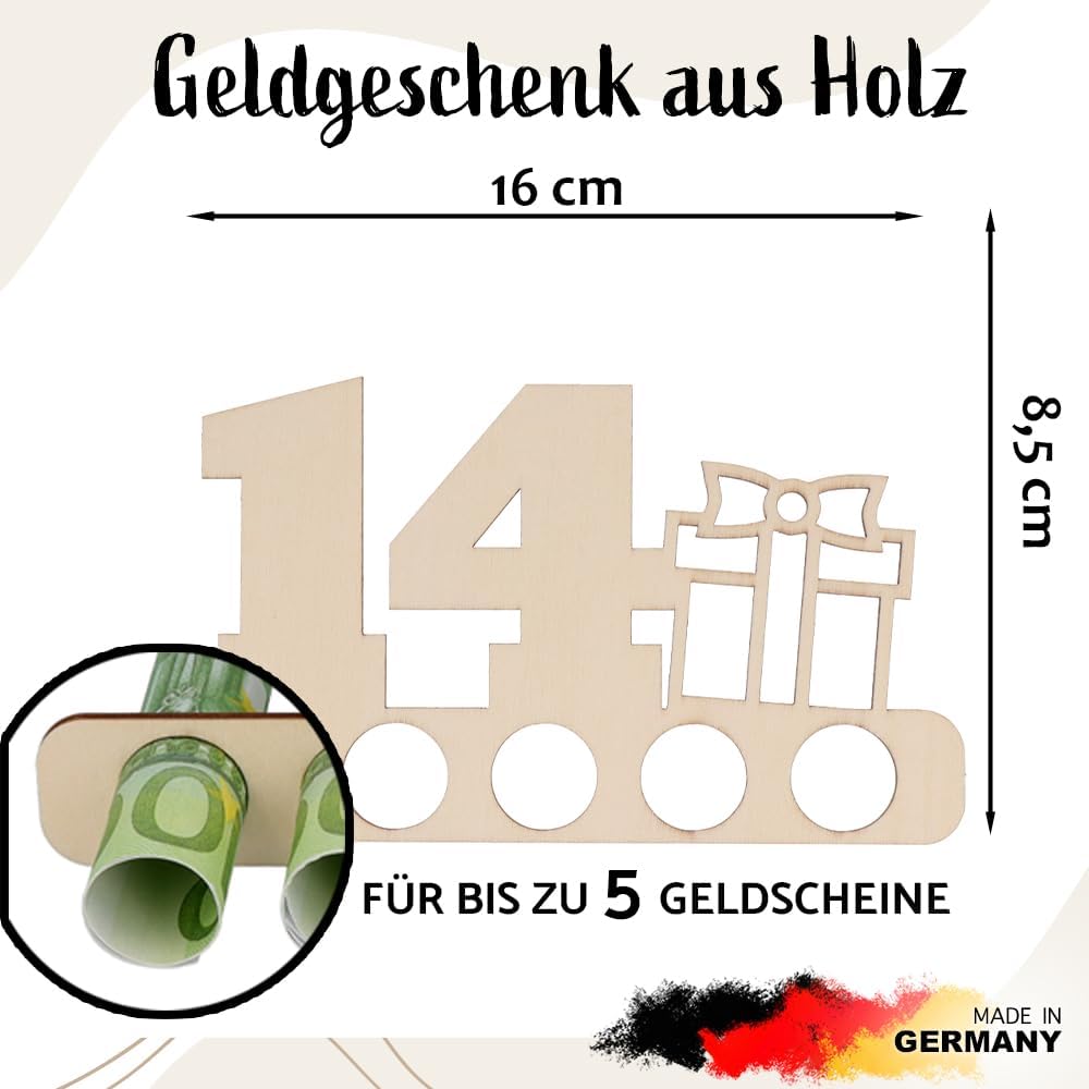 Geldgeschenk Spruchreif zum 14. Geburtstag für Jungen und Mädchen