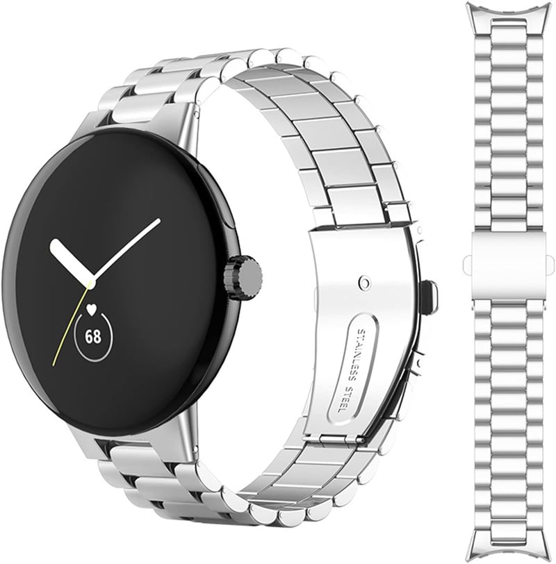 Edelstahl Armband für Google Pixel Watch 1/2/3 mit Faltschließe
