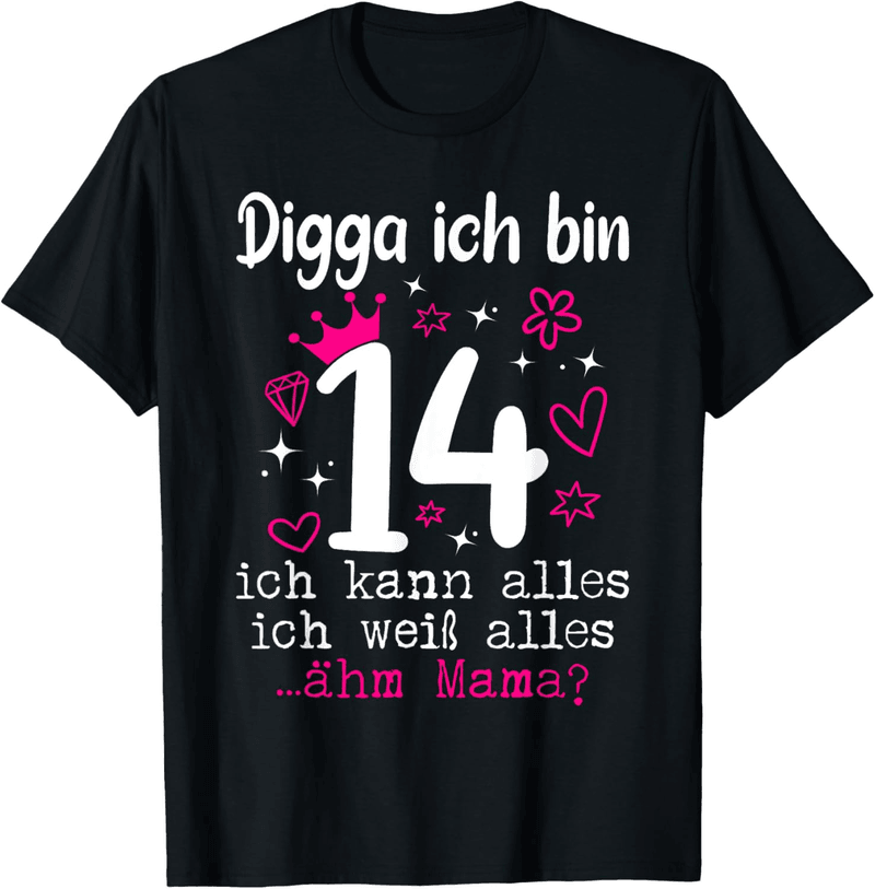 14. Geburtstag Mädchen T-Shirt 