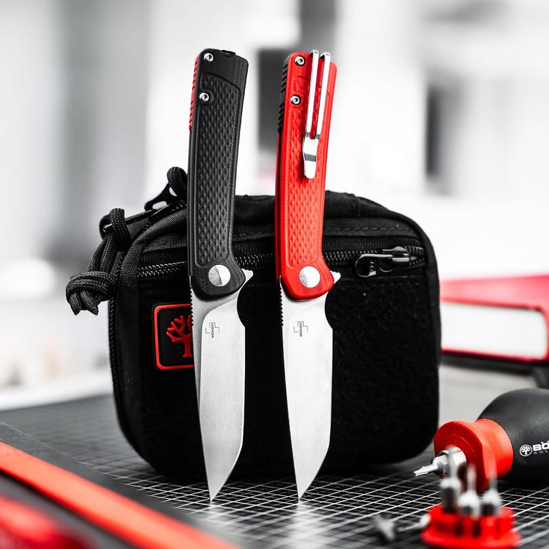 BÖKER PLUS® Fire Ant Red - EDC Klappmesser mit Pinzette & Clip