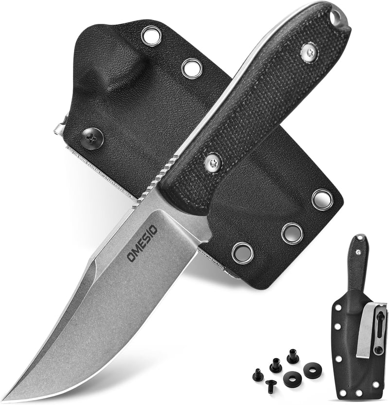 Kompaktes EDC Messer mit Kydex Scheide und D2 Stahl für Bushcraft