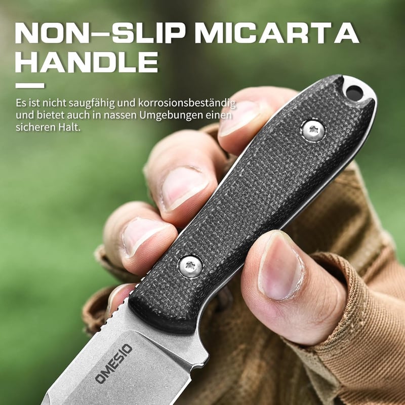Kompaktes EDC Messer mit Kydex Scheide und D2 Stahl für Bushcraft