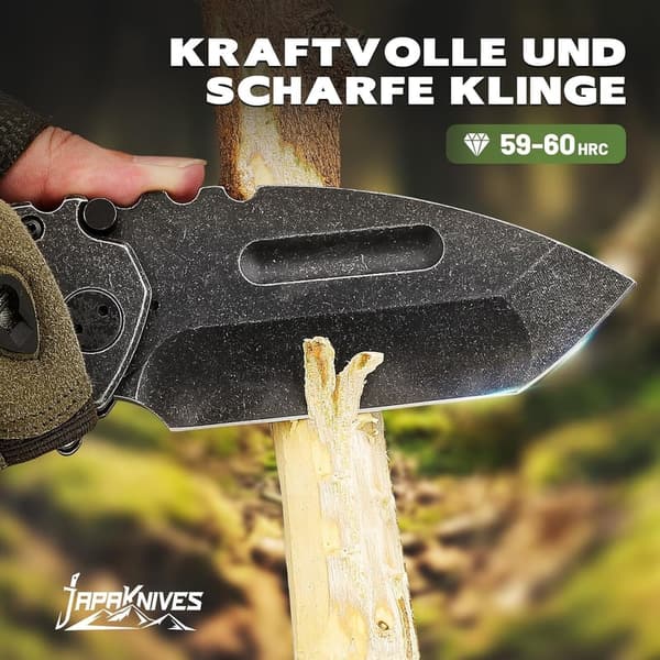 Robustes Tanto Klappmesser – 5 mm dickes EDC Outdoor-Messer für Männer
