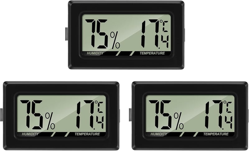 Mini Digital Thermometer Hygrometer für Innenräume – 3 Stück