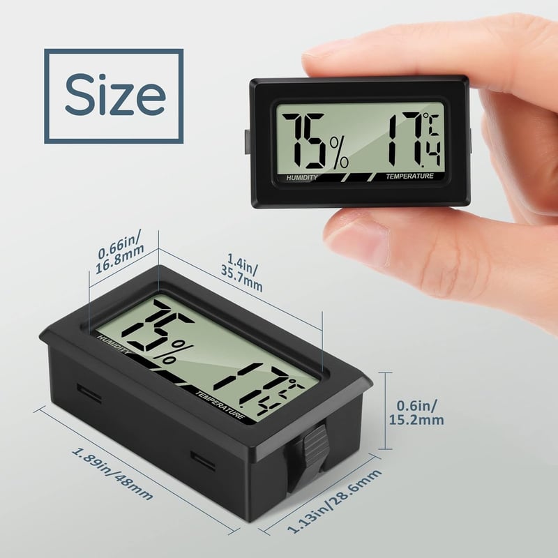 Mini Digital Thermometer Hygrometer für Innenräume – 3 Stück