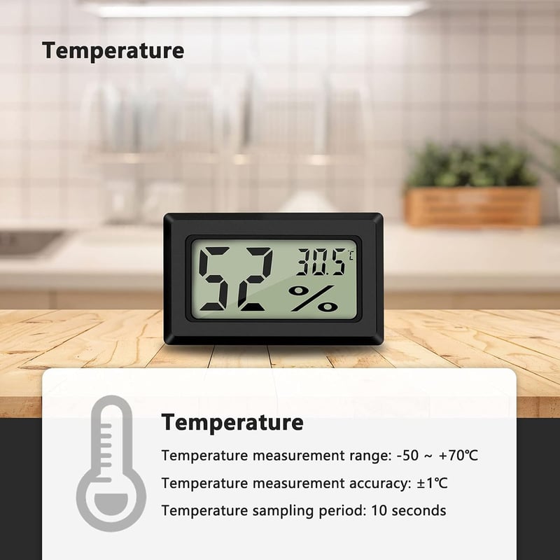 Mini Hygrometer und Thermometer für Wohnzimmer und Gewächshaus