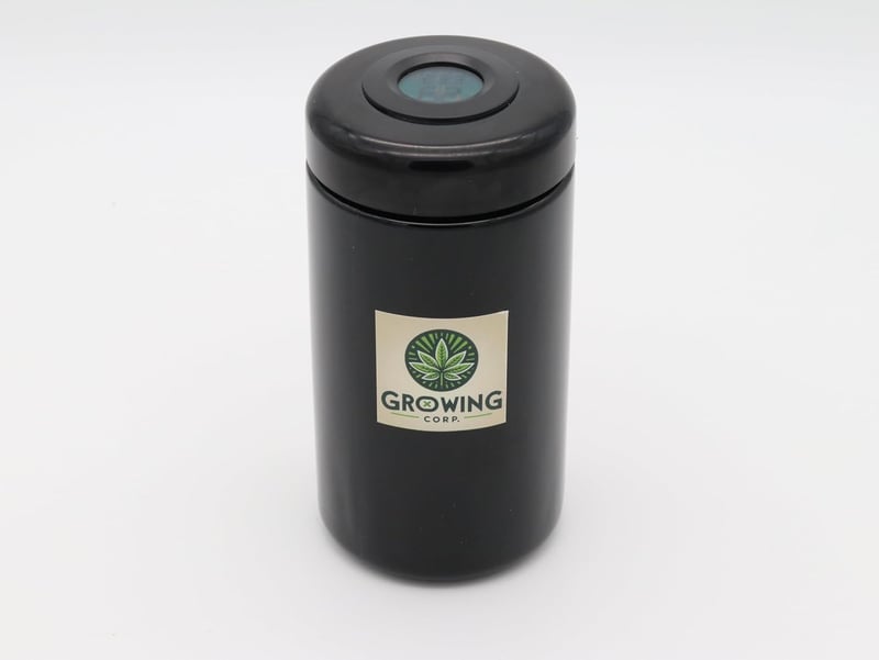 Hochwertiger Humidor aus Violettglas mit Hygrometer, 500ml