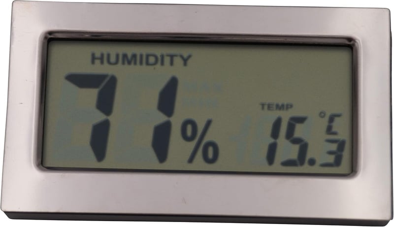 Kalibrierbares digitales Hygrometer für Humidor - Rechteckig