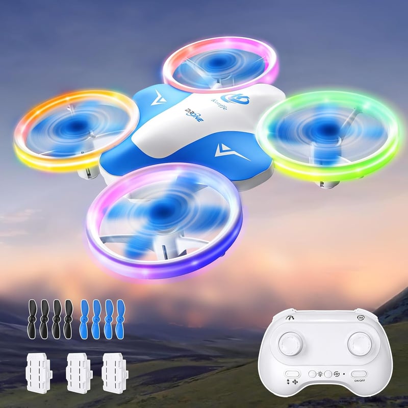 Mini Drohne für Kinder ab 6 Jahren – RC Flugzeug mit LED Licht