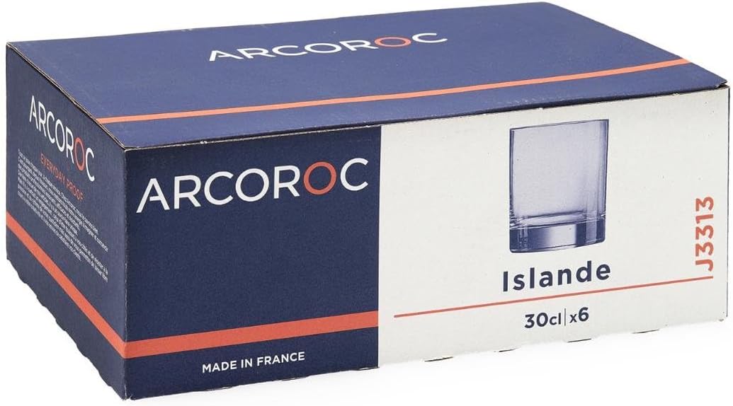 Arcoroc Islande Whiskygläser 300 ml, transparent, 6er Set