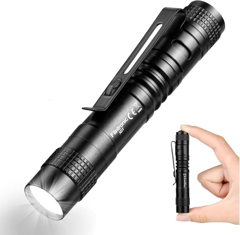 Flintronic Mini Taschenlampe - 200 Lumen, wasserdicht, für Camping und Haushalt
