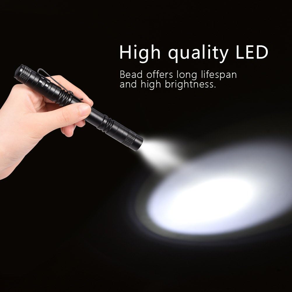Mini-Taschenlampe aus Aluminiumlegierung mit LED, super hell, inkl. Clip