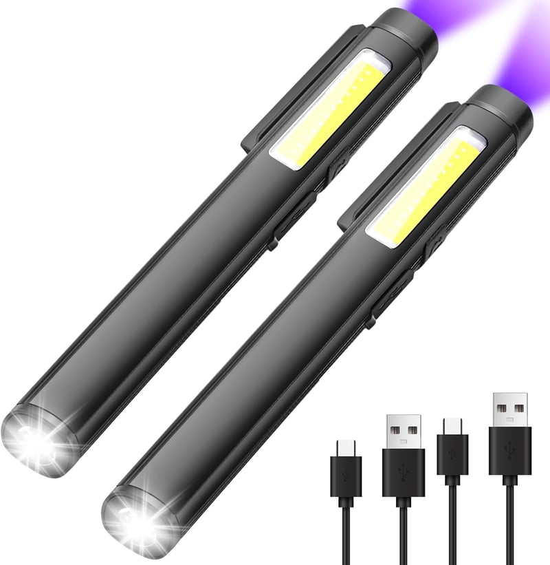 Mini UV Schwarzlicht Taschenlampe 800 Lumen mit 4 Modi, ideal für Outdoor-Wartung
