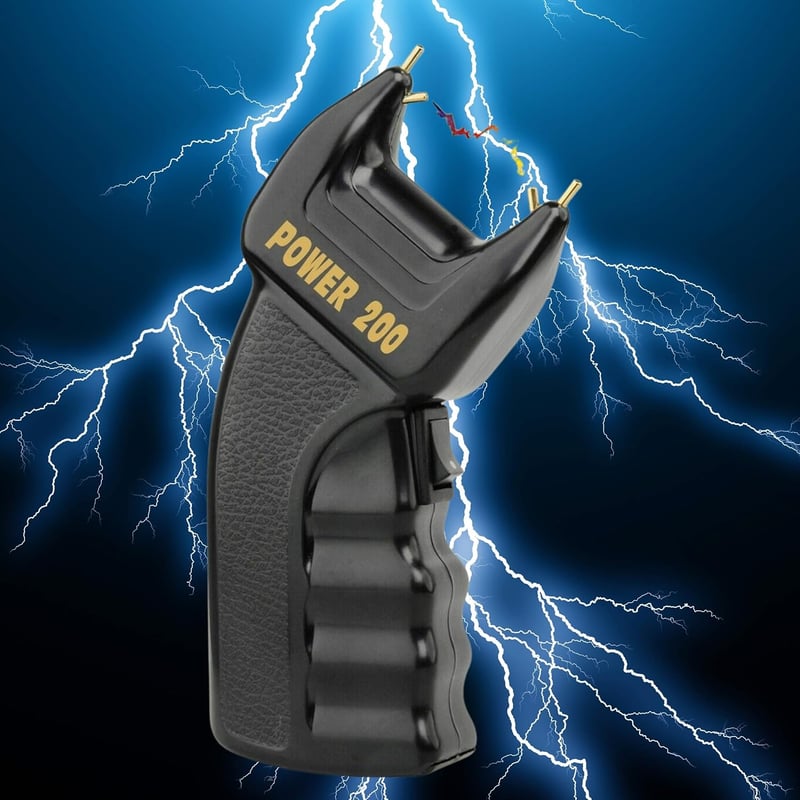 Power Abwehr Elektroschocker 200.000 Volt mit PTB-Zulassung und Sicherheitsfunktion