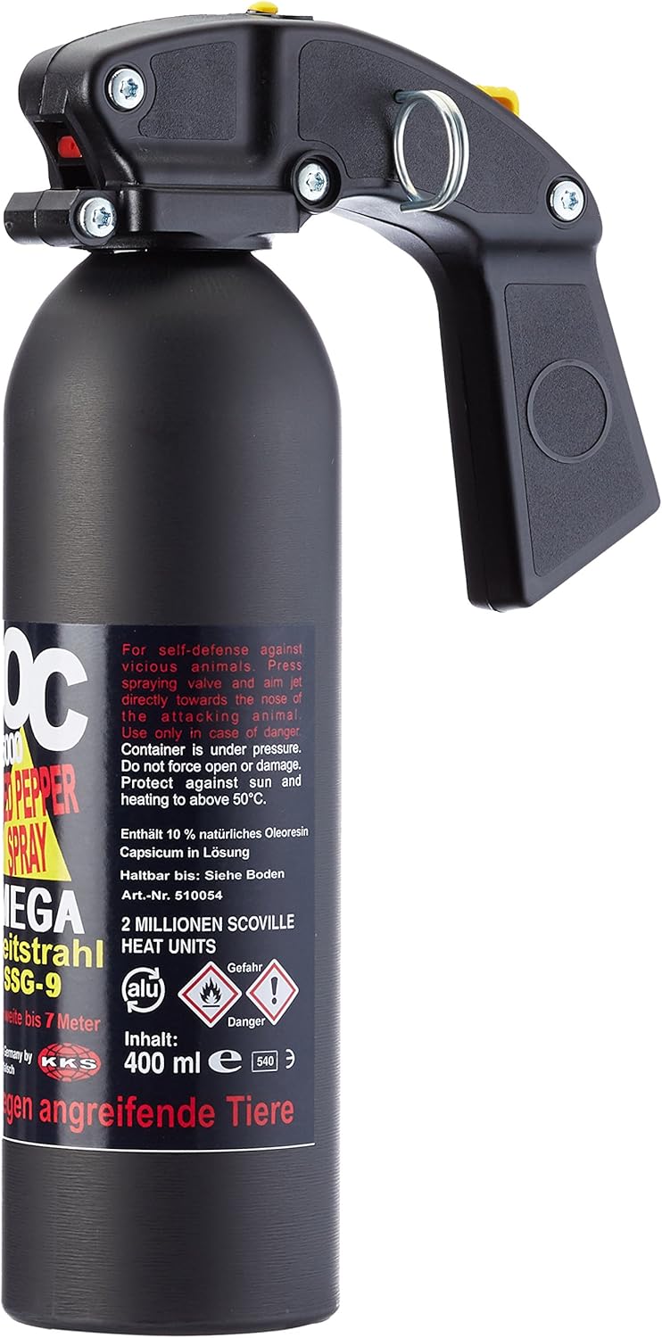 BlackDefender OC 5000 Pfefferspray mit Pistolengriff – 400ml