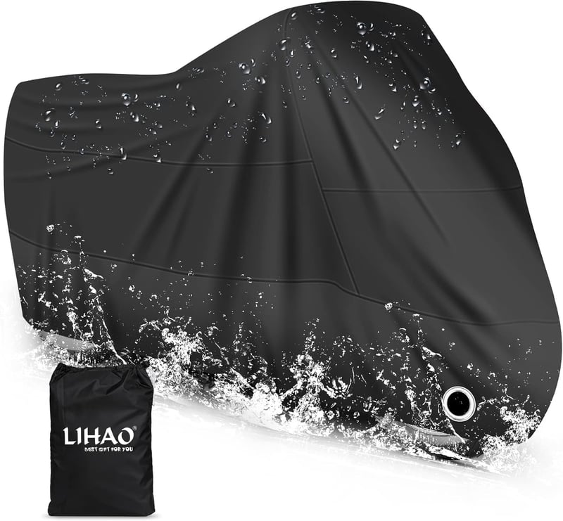 LIHAO Motorradabdeckung – Winterfeste, wasserdichte Outdoor-Abdeckplane