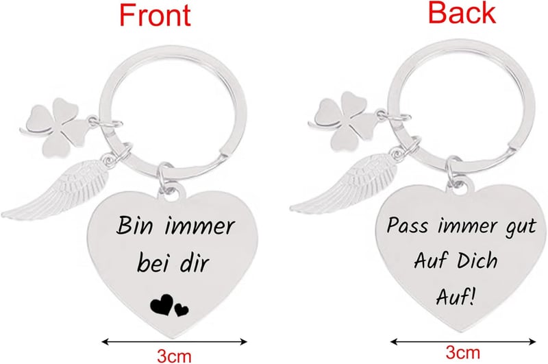 Kosmetiktasche und Schlüsselanhänger gegen Heimweh – Geschenkidee für Auszug oder Auslandssemester