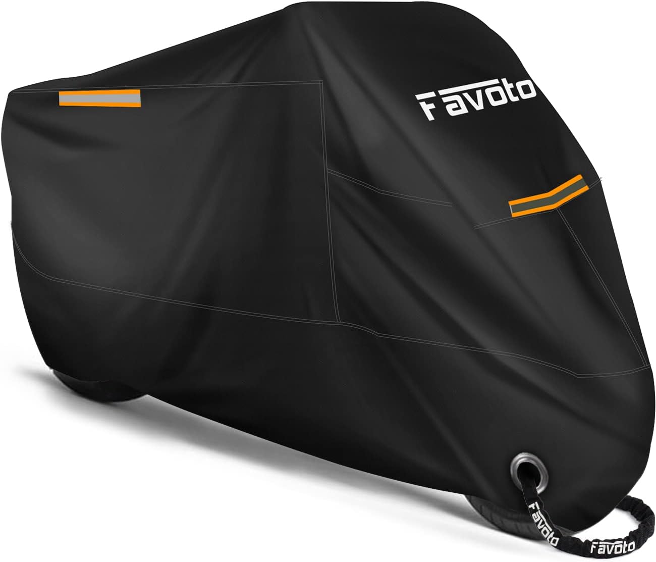 Motorradabdeckung aus 210T Oxford-Stoff mit wasserdichten Streifen, 220x105x125 cm