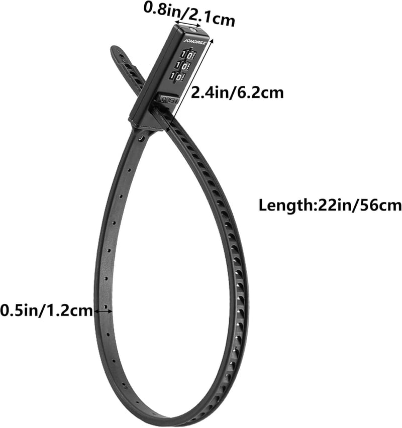 Extrem leichtes Kabel-Fahrradschloss mit digitalem 3-stelligen Code