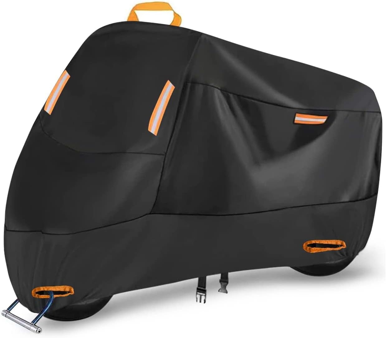 Wasserdichte Motorrad Abdeckung 300D Oxford mit Reflektionsstreifen und Tasche