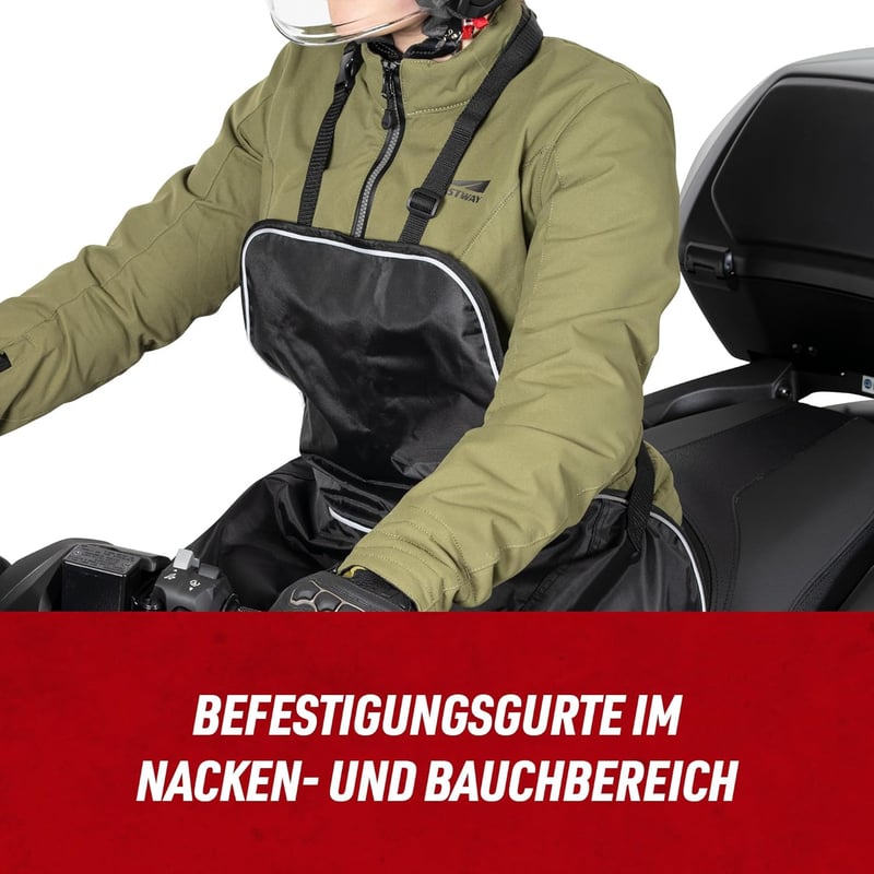 Wasserdichte Roller-Abdeckplane mit Beinschutz bis 60 km/h