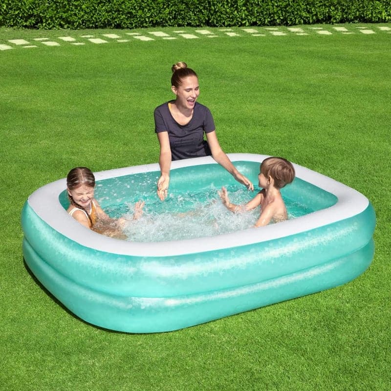 Familienpool Bestway 54005, aufblasbar, transparent, 201 x 150 x 51 cm