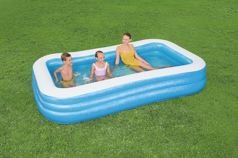 Bestway Deluxe Familienpool, Blau, 305 x 183 x 56 cm