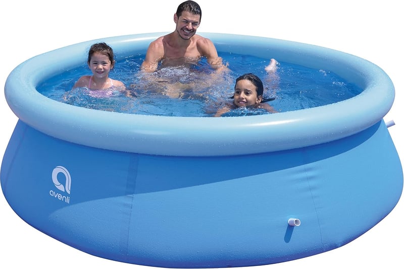 Avenli Aufstellpool 244 cm - Rundes Familienschwimmbecken blau