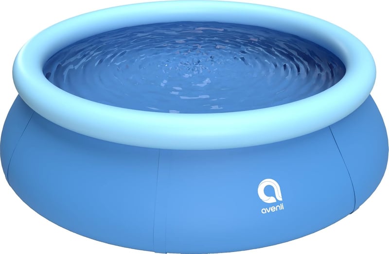 Avenli Aufstellpool 244 cm - Rundes Familienschwimmbecken blau