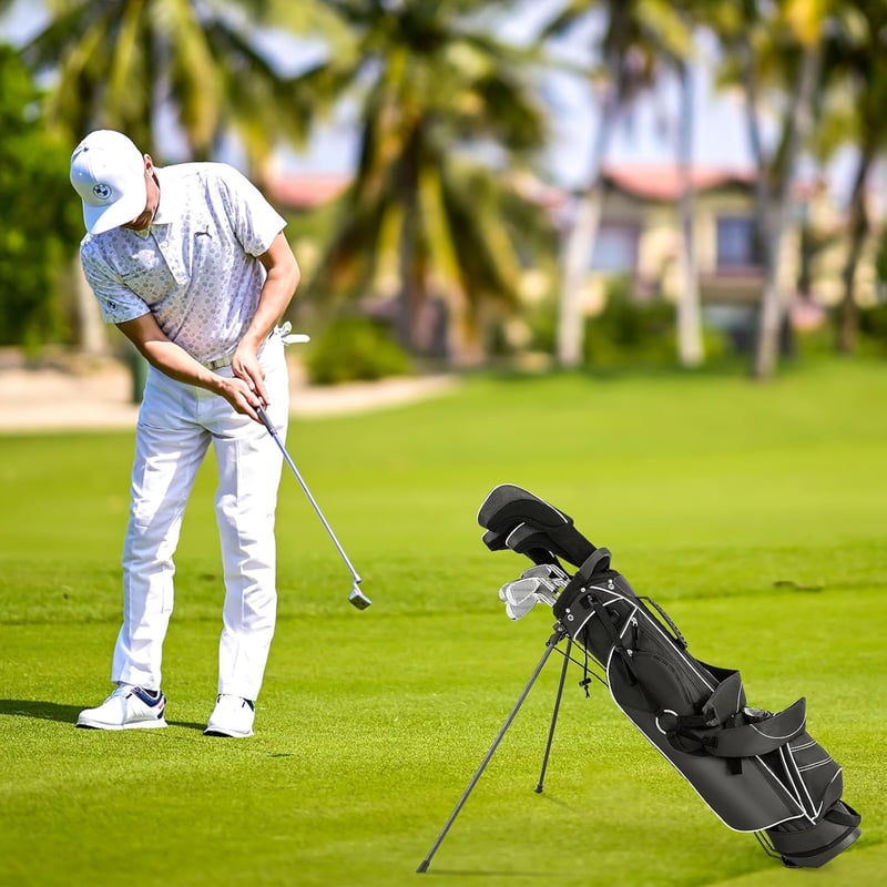 Tragbare Golftasche mit 4 Trennwänden für Herren & Frauen, Schwarz