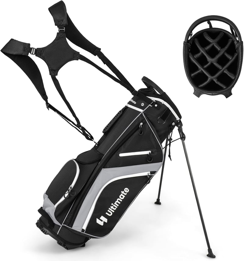 Tragbare Golf-Standtasche für Herren und Damen mit 14 Fächern