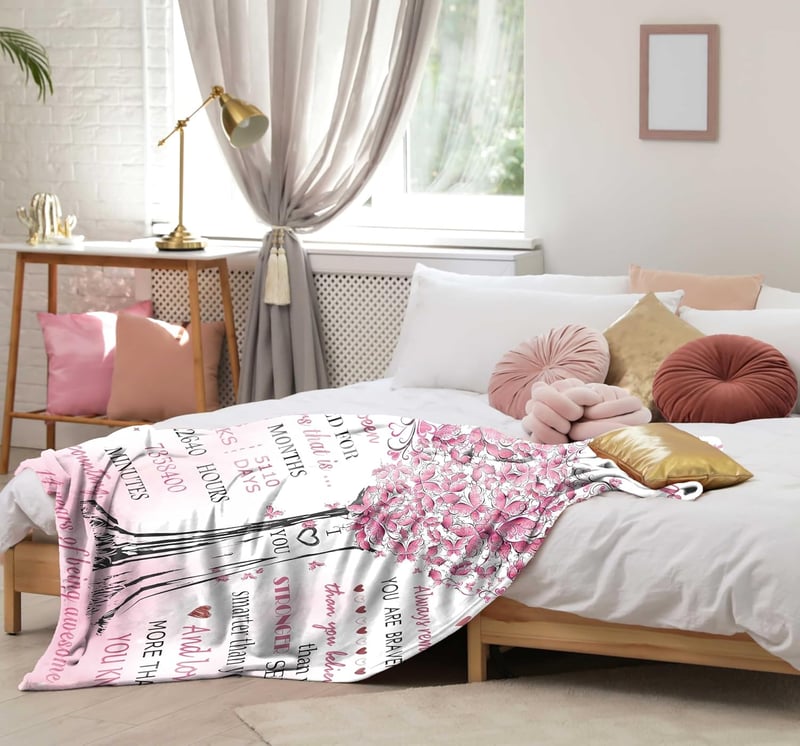 Decke 152,4 x 127 cm – Perfektes Geschenk zum 14. Geburtstag für Mädchen
