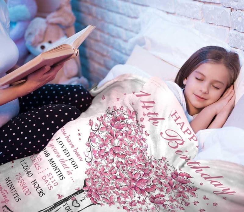 Decke 152,4 x 127 cm – Perfektes Geschenk zum 14. Geburtstag für Mädchen