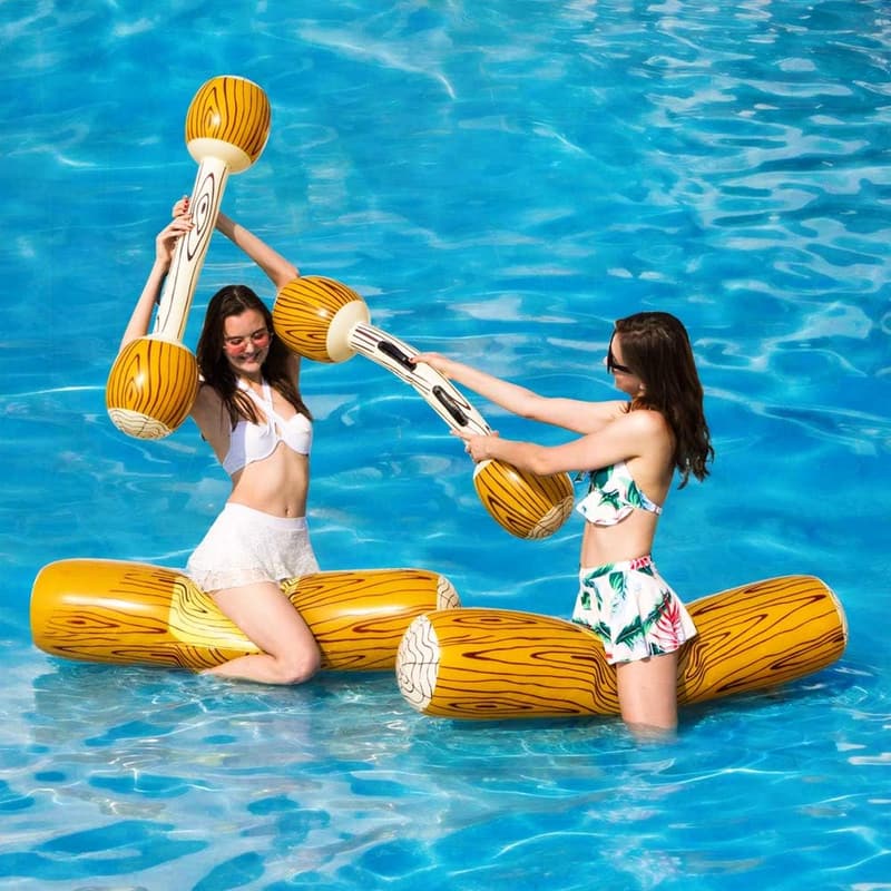 Aufblasbare Kampfbalken für Erwachsene und Kinder, 4 Stück, Poolparty