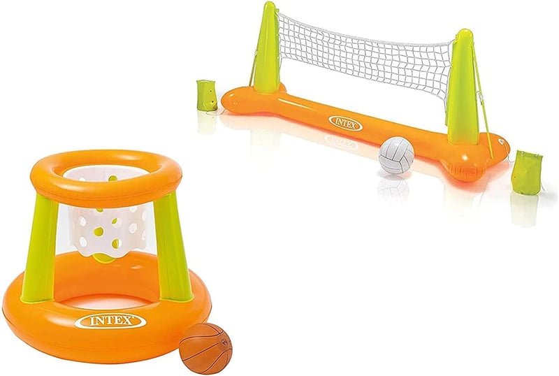 Aufblasbares Wasserballspiel mit Volleyballnetz - Intex Poolspiel
