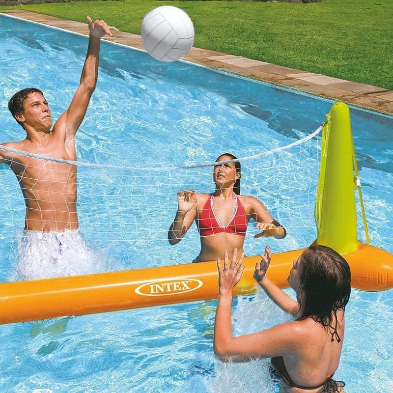 Aufblasbares Wasserballspiel mit Volleyballnetz - Intex Poolspiel