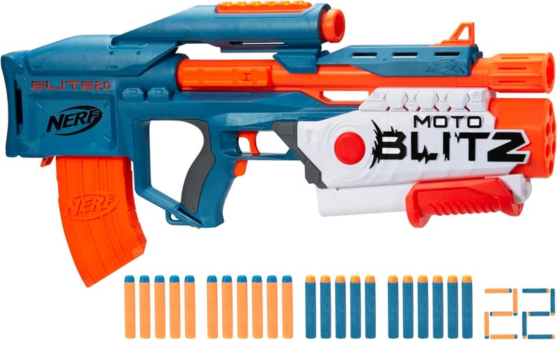NERF Elite 2.0 Motoblitz Blaster mit Zielfernrohr für 8-Jährige