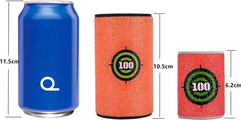 Topways® Nerf Zielscheibe Set - 6 Eva Schaumstoff Targets (10,5 cm)