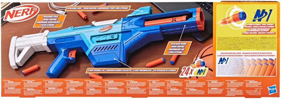 Nerf N Series Shadow Storm Dart Blaster mit 24 Darts für Kinder ab 8 Jahren