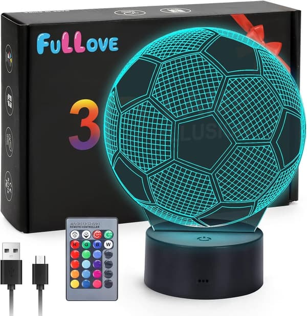 Fußball-Lampe für Jungen 5-10 Jahre, Geschenk zum Geburtstag
